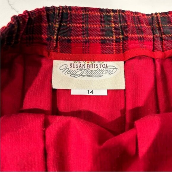 Vintage Susan Bristol Holiday Plaid Midi Kilt Skirt - Picture 9 of 15